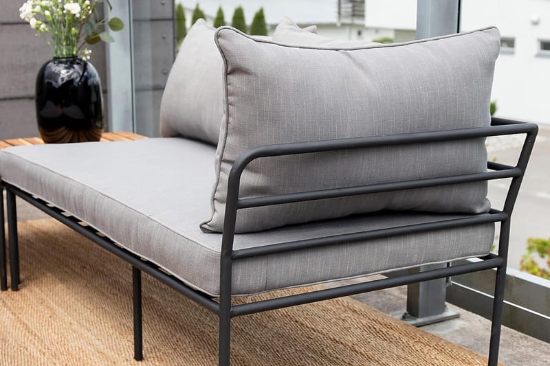 Penh Hjørnesofa Svart/Natur - Venture Home - Verandamøbler - Sofagruppe utendørs - Loungesett