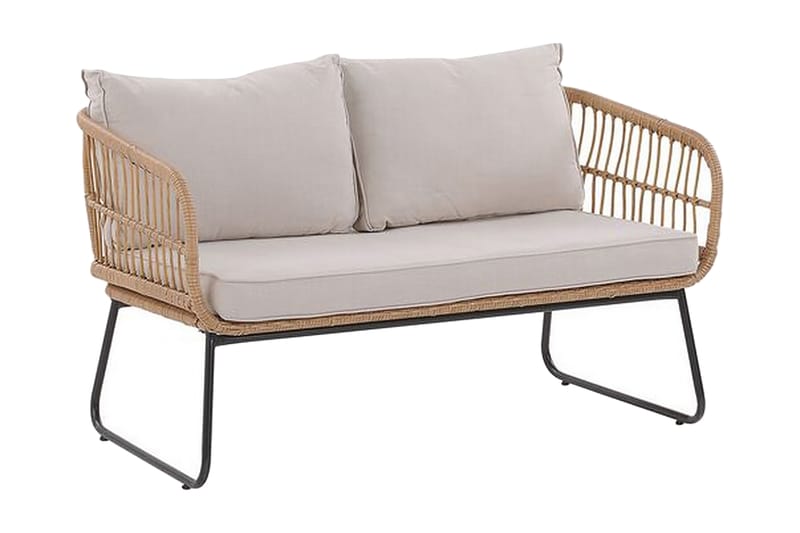 Pianillo 4-seter Loungegruppe - Beige/Kunstrotting - Hagemøbler - Loungemøbler - Loungesett