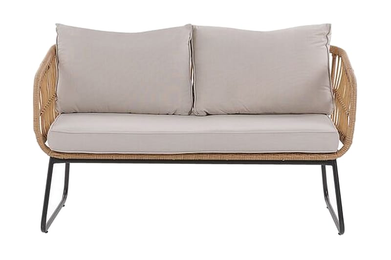 Pianillo 4-seter Loungegruppe - Beige/Kunstrotting - Hagemøbler - Loungemøbler - Loungesett