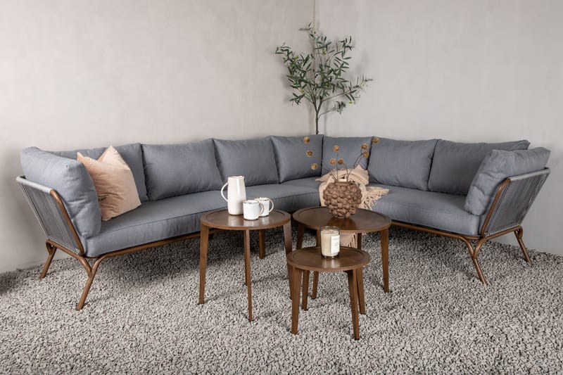 Roxo Hjørnesofa - Brun - Hagemøbler - Loungemøbler - Loungesett