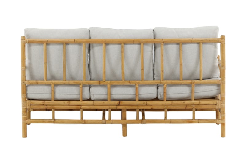 Cane Sofa 3-seters - Brun/Hvit - Hagemøbler - Loungemøbler - Lounge sofa