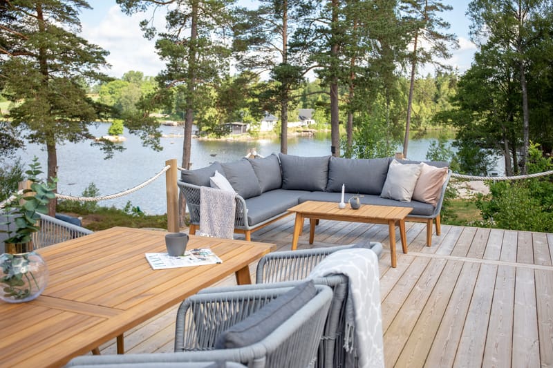 Chania Hjørnesofa Grå - Venture Home - Lounge sofa - Utesofa