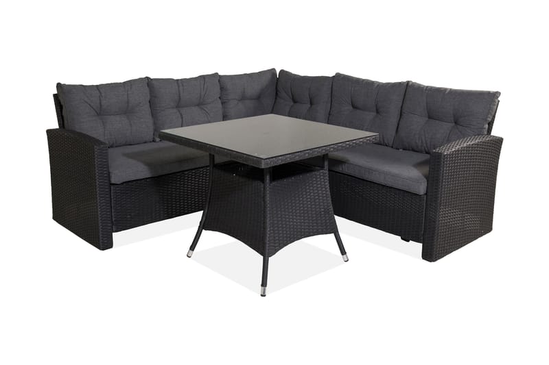 Watford Hjørnesofa - Svart - Hagemøbler - Loungemøbler - Lounge sofa