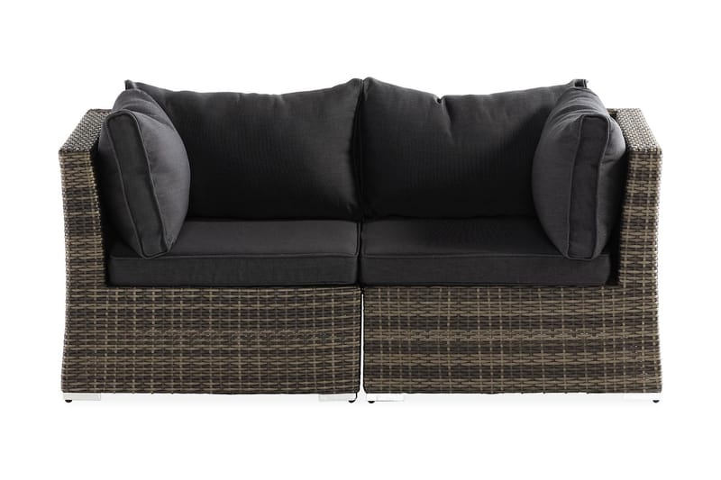 Wisconsin Premium Loungesofa med Armstøtte 2-seters - Kunstrotting/Grå - Hagemøbler - Loungemøbler - Lounge sofa