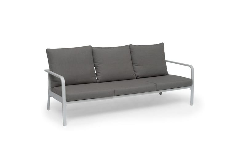 Sofa Hillerstorp Hånger Hvit ramme Puter gråbeige - Hvit ramme Puter gråbeige - Hagemøbler - Loungemøbler - Lounge sofa