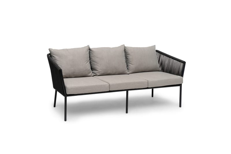 Sofa Hillerstorp Lersund Svart/Grå - Svart/Grå - Hagemøbler - Loungemøbler - Lounge sofa