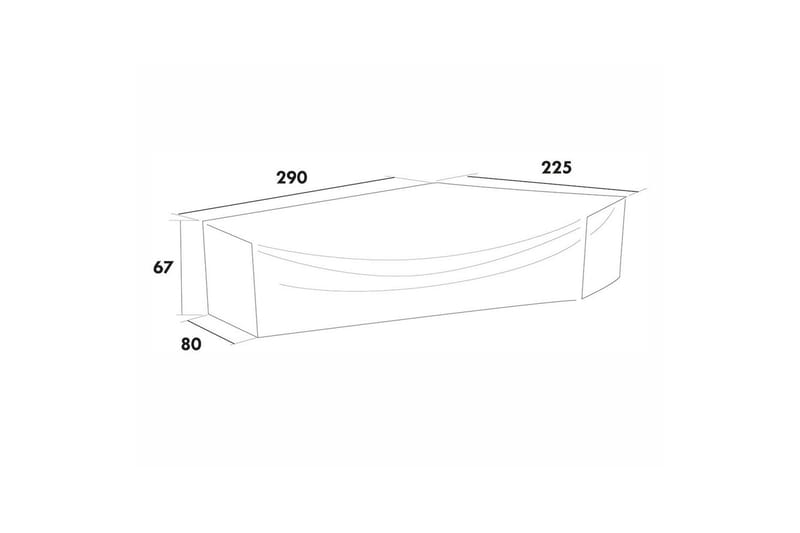 Møbelbeskyttelse Hjørnegruppe Hillerstorp Himmelsnäs 290 x 225 x 67 cm Grå - Hagemøbler - Puteoppbevaring & møbelbeskyttelse - Overtrekk hagemøbler
