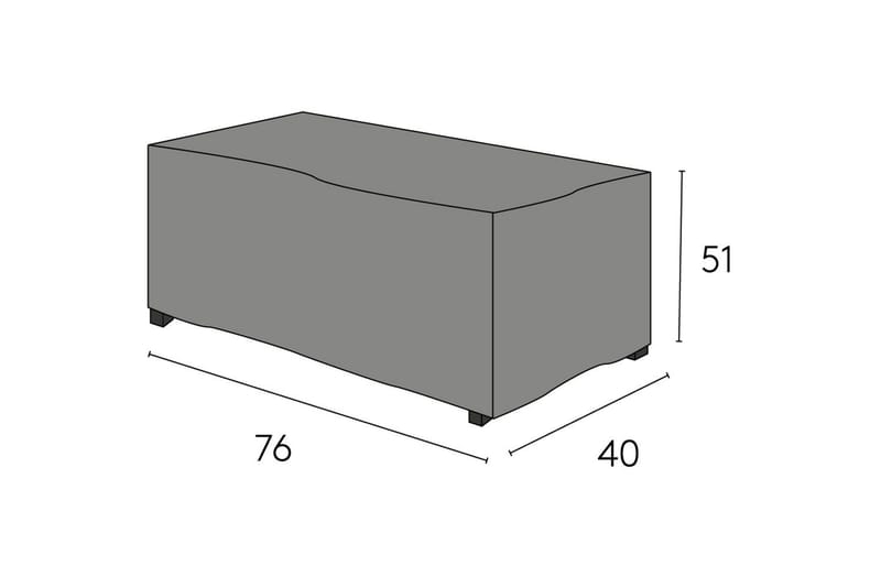 Møbelbeskyttelse sidebord Hillerstorp Oxelunda Høy Svart - Hagemøbler - Puteoppbevaring & møbelbeskyttelse - Overtrekk hagemøbler