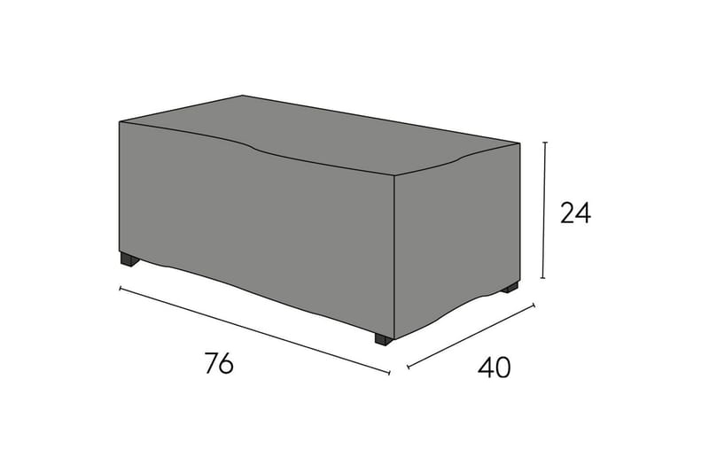 Møbelbeskyttelse sidebord Hillerstorp Oxelunda Lav Svart - Hagemøbler - Puteoppbevaring & møbelbeskyttelse - Overtrekk hagemøbler