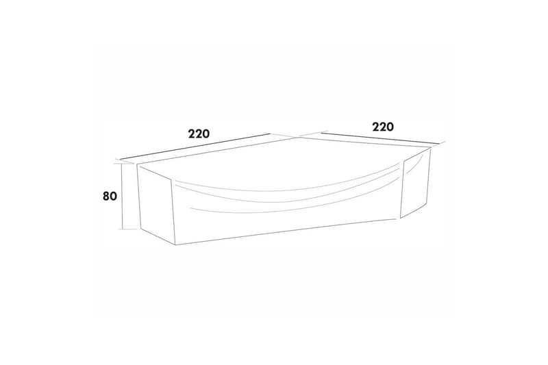 Møbelbeskyttelse sofagruppe Hillerstorp Himmelsnäs 220 x 220 x 80 cm Grå - Hagemøbler - Puteoppbevaring & møbelbeskyttelse - Overtrekk hagemøbler