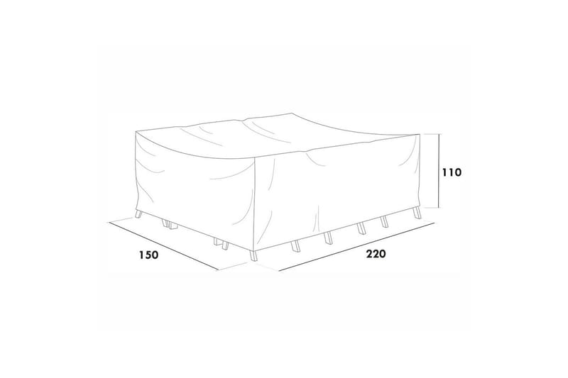 Møbelbeskyttelse Spisegruppe Hillerstorp Hånger Høy Grå - Hagemøbler - Puteoppbevaring & møbelbeskyttelse - Overtrekk hagemøbler