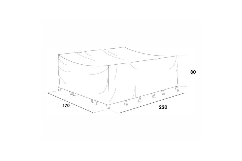 Møbelbeskyttelse Spisegruppe Hillerstorp Hånger Lav Lerdala Grå - Hagemøbler - Puteoppbevaring & møbelbeskyttelse - Overtrekk hagemøbler