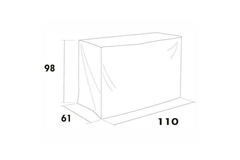 Møbelbeskyttelse utekjøkken Hillerstorp Läckö Grå - Hagemøbler - Puteoppbevaring & møbelbeskyttelse - Overtrekk hagemøbler