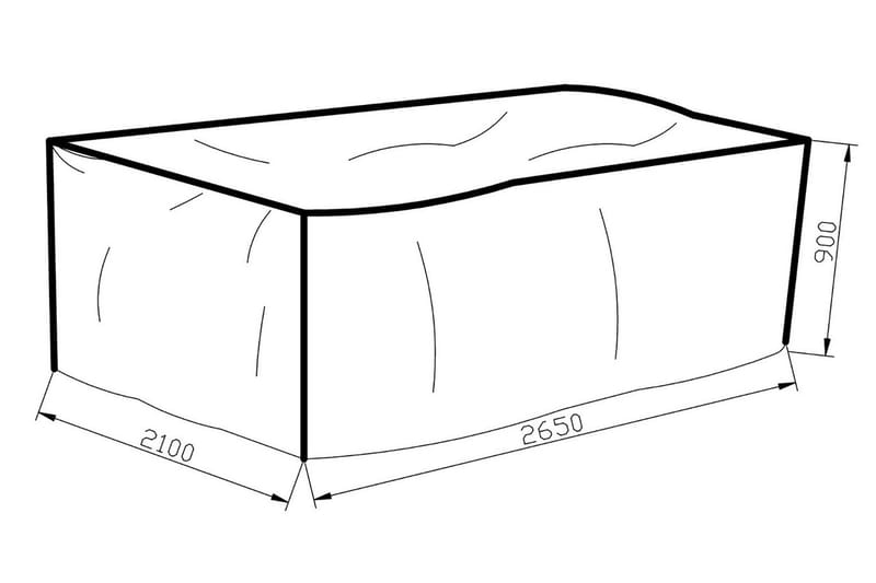 Klas Møbelbeskyttelse 210x90x265 Grå - Venture Home - Hagemøbler - Puteoppbevaring & møbelbeskyttelse - Overtrekk hagemøbler