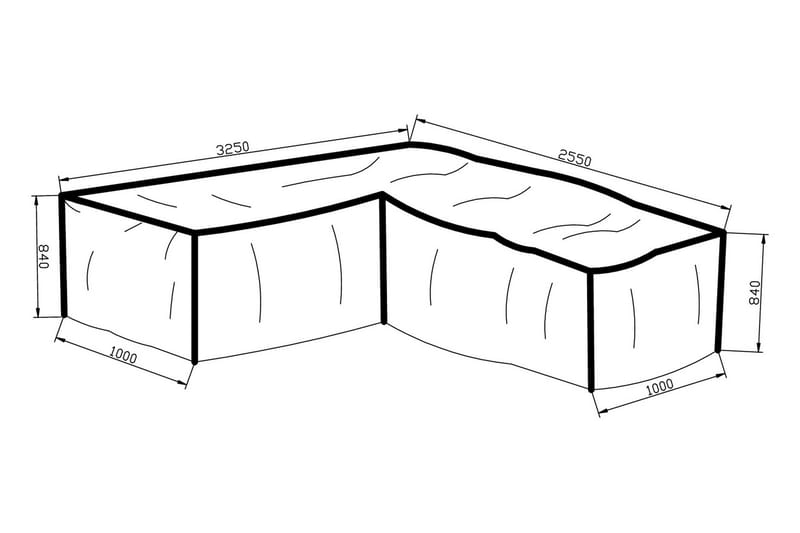 Klas Møbelbeskyttelse 325x100x255 - Grå - Hagemøbler - Puteoppbevaring & møbelbeskyttelse - Overtrekk hagemøbler