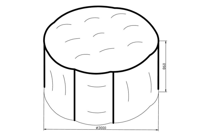 Klas Møbelbeskyttelse Rund Ø300 - Grå - Hagemøbler - Puteoppbevaring & møbelbeskyttelse - Overtrekk hagemøbler