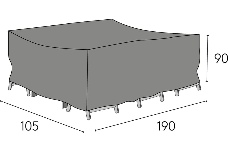 Møbeltrekk 105x190x90 cm - Hagemøbler - Puteoppbevaring & møbelbeskyttelse - Overtrekk hagemøbler