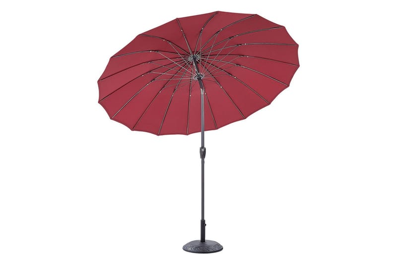 Faenza Parasol 255 cm - Rød Svart - Hagemøbler - Solbeskyttelse - Parasoller