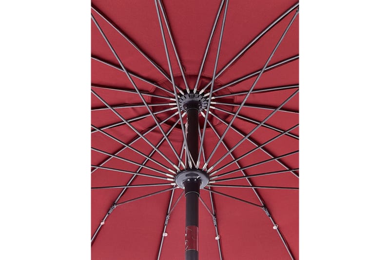 Faenza Parasol 255 cm - Rød Svart - Hagemøbler - Solbeskyttelse - Parasoller