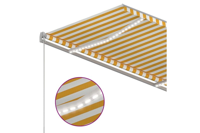 Automatisk markise med LED og vindsensor 3,5x2,5 cm - Hagemøbler - Solbeskyttelse - Markiser - Balkongmarkise