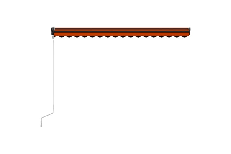 Automatisk uttrekkbar markise 450x300 cm oransje & brun - Hagemøbler - Solbeskyttelse - Markiser - Vindusmarkise