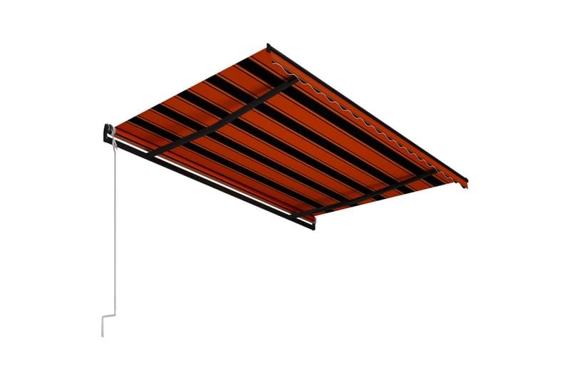 Automatisk uttrekkbar markise 450x300 cm oransje & brun - Hagemøbler - Solbeskyttelse - Markiser - Vindusmarkise