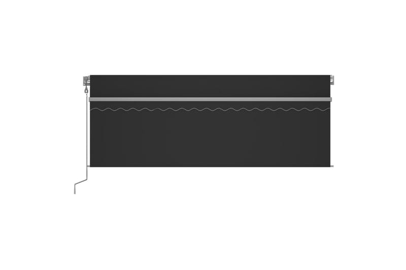 Automatisk uttrekkbar markise med rullegardin 4x3 m - Antrasittgrå - Vindusmarkise - Markiser - Solbeskyttelse vindu
