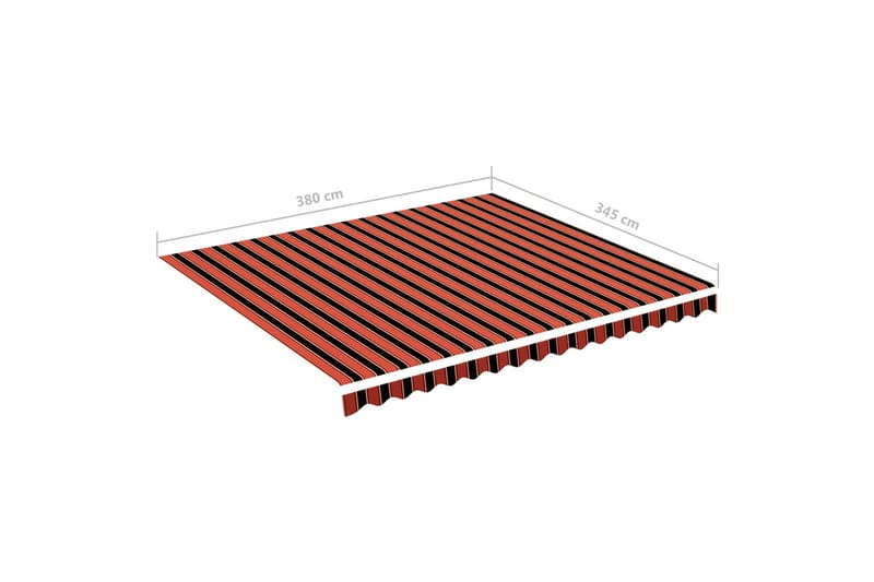 Erstatningsduk for markise oransje og brun 4x3,5 m - Flerfarget - Hagemøbler - Solbeskyttelse - Markiser - Balkongmarkise