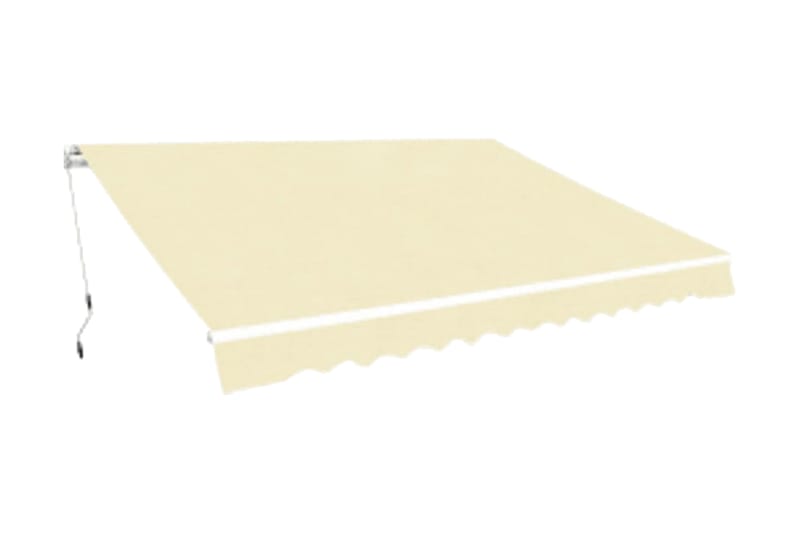 Foldbar markise manuell 600 cm kremhvit - Balkongmarkise - Markiser - Terrassemarkise