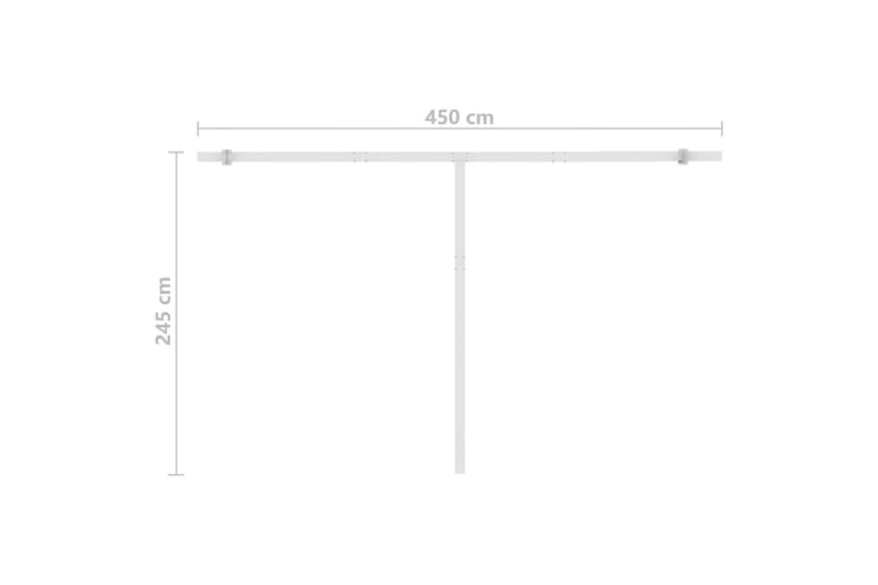 Frittstående automatisk markise 400x350 cm antrasitt - Antrasittgrå - Hagemøbler - Solbeskyttelse - Markiser - Balkongmarkise