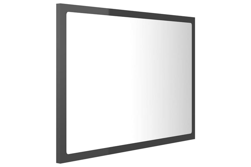 LED Baderomsspeil 60x8,5x37 cm sponplate høyglans grå - Grå - Hagemøbler - Solbeskyttelse - Markiser - Balkongmarkise