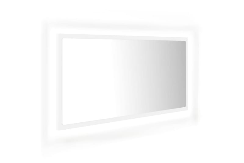 LED Baderomsspeil 90x8,5x37 cm sponplate hvit - Hvit - Hagemøbler - Solbeskyttelse - Markiser - Balkongmarkise