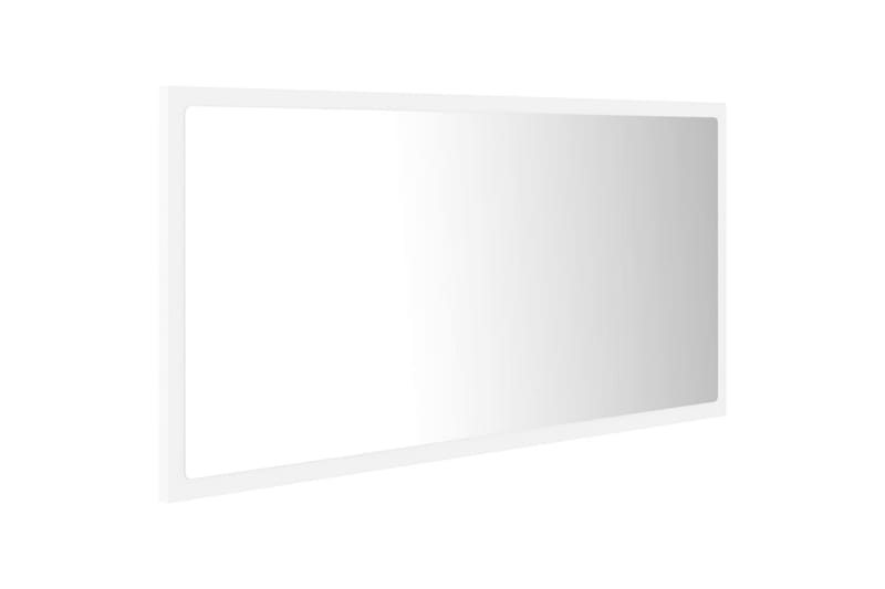 LED Baderomsspeil 90x8,5x37 cm sponplate hvit - Hvit - Hagemøbler - Solbeskyttelse - Markiser - Balkongmarkise