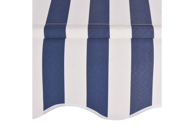 Manuell uttrekkbar markise 150 cm blå og hvite striper - Vindusmarkise - Markiser - Solbeskyttelse vindu