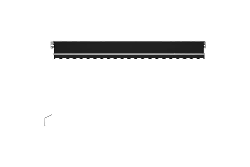 Manuell uttrekkbar markise 500x350 cm antrasitt - Antrasittgrå - Balkongmarkise - Markiser - Terrassemarkise
