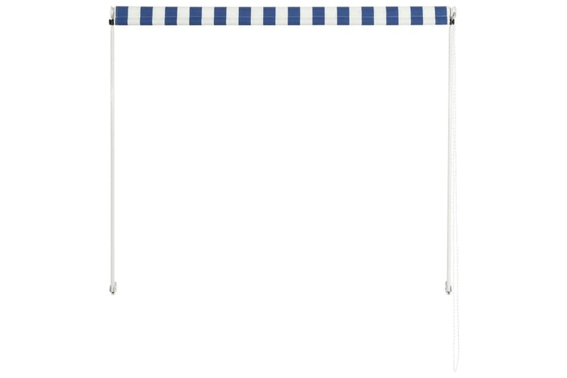 Uttrekkbar markise 100x150 cm blå og hvit - Vindusmarkise - Markiser - Solbeskyttelse vindu