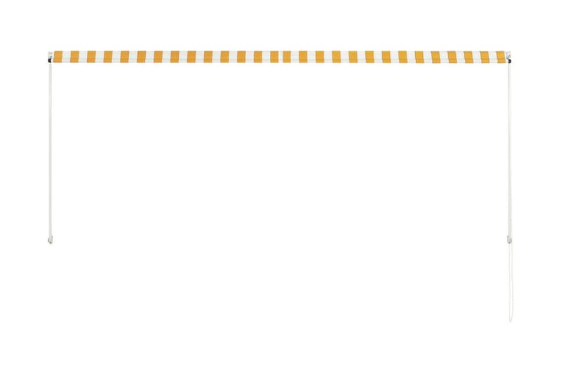 Uttrekkbar markise 300x150 cm gul og hvit - Hagemøbler - Solbeskyttelse - Markiser - Balkongmarkise