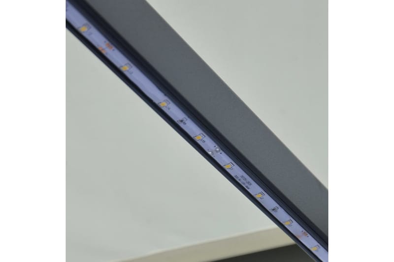 Uttrekkbar markise med vindsensor & LED 300x250 cm kremhvit - Vindusmarkise - Markiser - Solbeskyttelse vindu