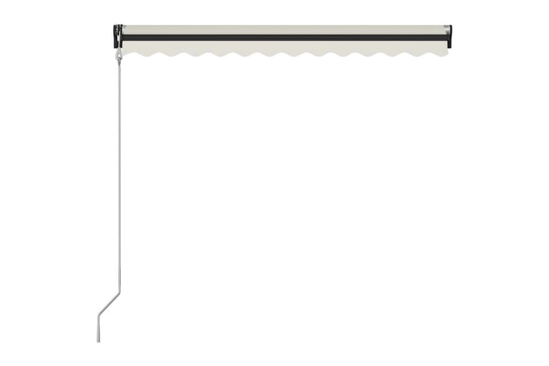 Uttrekkbar markise med vindsensor & LED 300x250 cm kremhvit - Vindusmarkise - Markiser - Solbeskyttelse vindu