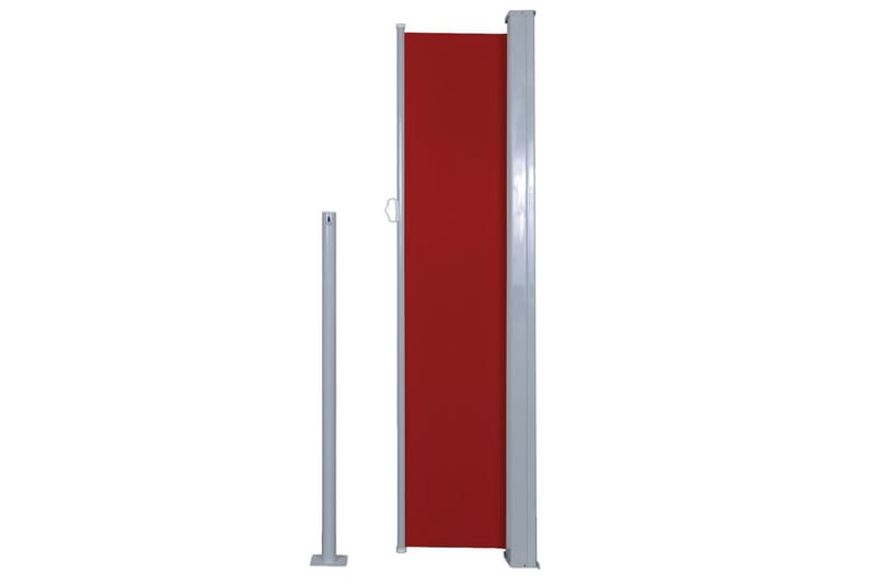 Uttrekkbar sidemarkise 140 x 300 cm rød - Balkongmarkise - Markiser - Sidemarkise - Balkongbeskyttelse