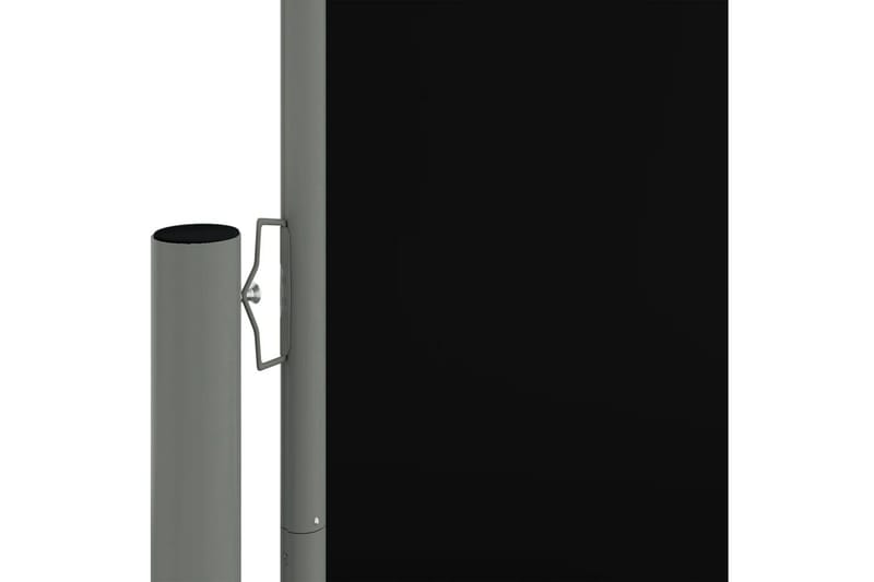 Uttrekkbar sidemarkise 140x600 cm svart - Svart - Hagemøbler - Solbeskyttelse - Markiser - Balkongmarkise