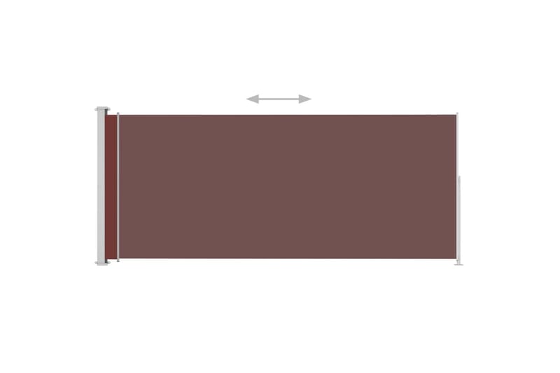 Uttrekkbar sidemarkise 180x500 cm brun - Brun - Hagemøbler - Solbeskyttelse - Markiser - Balkongmarkise