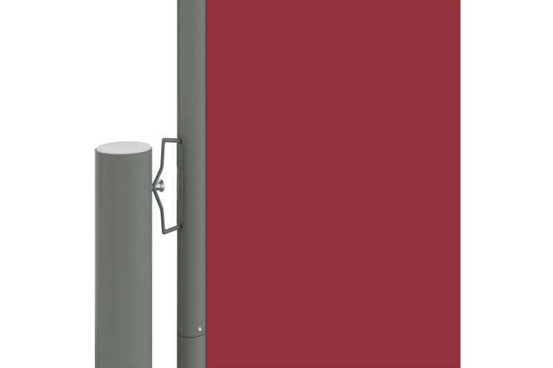 Uttrekkbar sidemarkise 180x600 cm rød - Rød - Hagemøbler - Solbeskyttelse - Markiser - Balkongmarkise