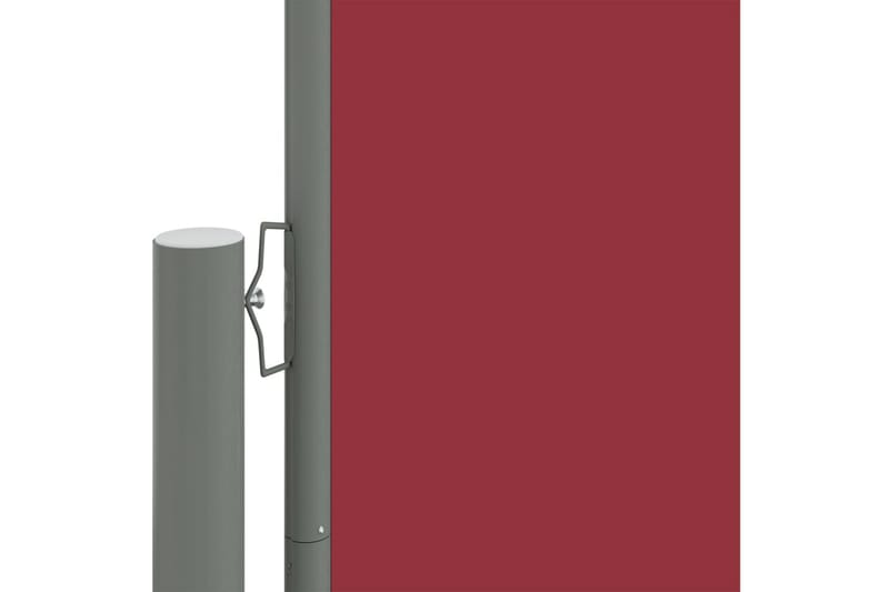 Uttrekkbar sidemarkise 200x1200 cm rød - Rød - Balkongmarkise - Markiser - Sidemarkise - Balkongbeskyttelse