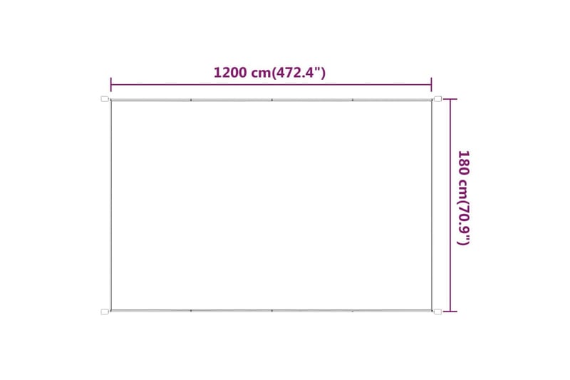 Vertikal markise beige 180x1200 cm oxford stoff - Beige - Hagemøbler - Solbeskyttelse - Markiser - Vindusmarkise