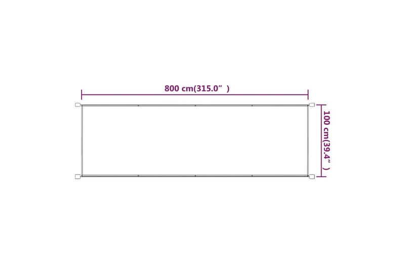 Vertikal markise blå 100x800 cm oxford stoff - Blå - Hagemøbler - Solbeskyttelse - Markiser - Vindusmarkise