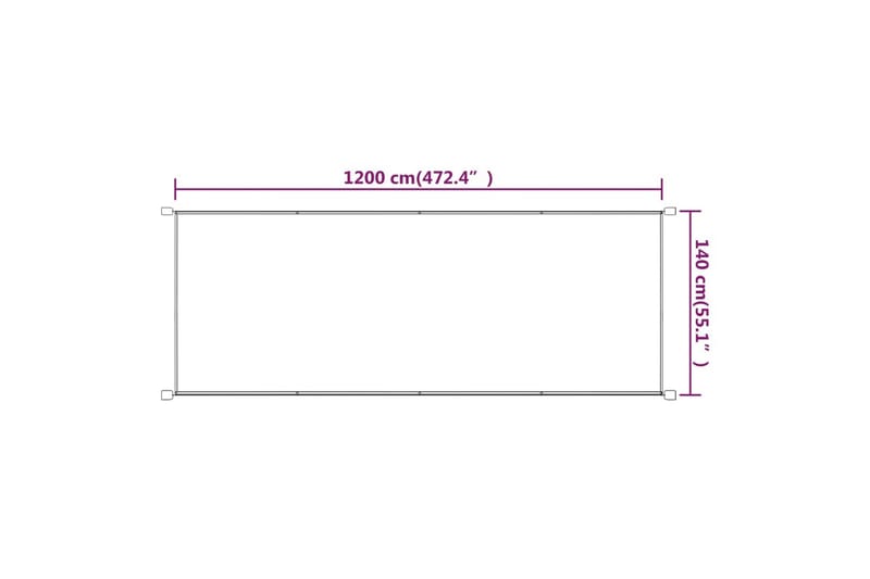 Vertikal markise blå 140x1200 cm oxford stoff - Blå - Hagemøbler - Solbeskyttelse - Markiser - Vindusmarkise