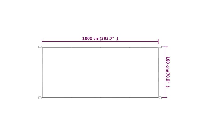 Vertikal markise blå 180x1000 cm oxford stoff - Blå - Hagemøbler - Solbeskyttelse - Markiser - Vindusmarkise