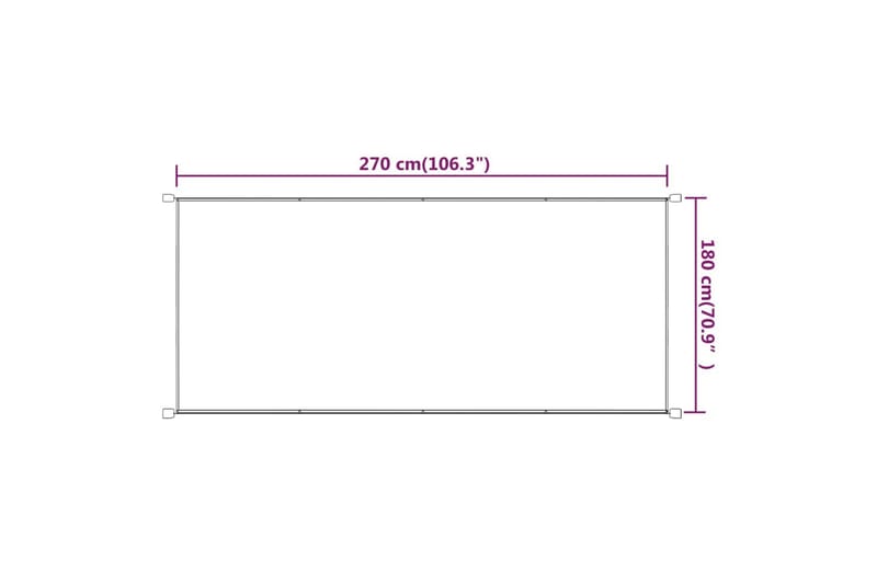 Vertikal markise blå 180x270 cm oxford stoff - Blå - Hagemøbler - Solbeskyttelse - Markiser - Vindusmarkise