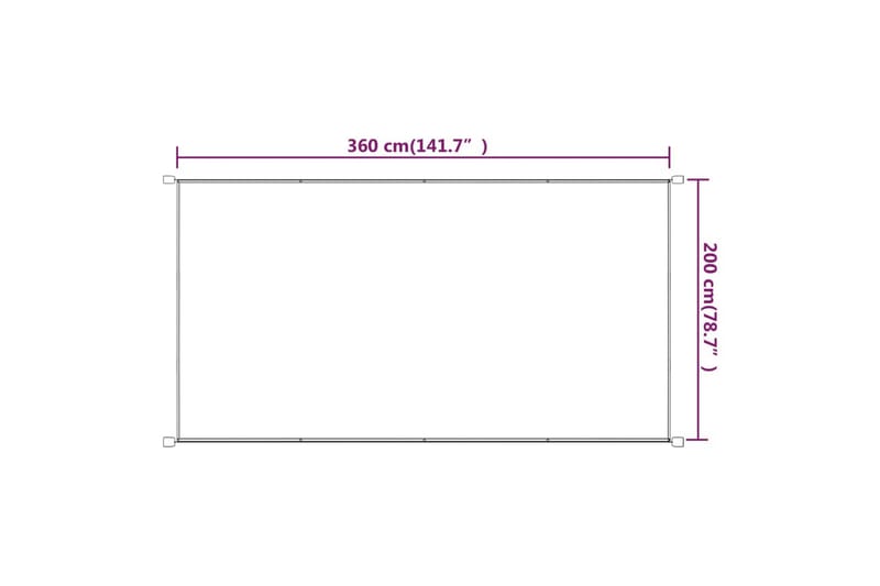 Vertikal markise blå 200x360 cm oxford stoff - Blå - Hagemøbler - Solbeskyttelse - Markiser - Vindusmarkise